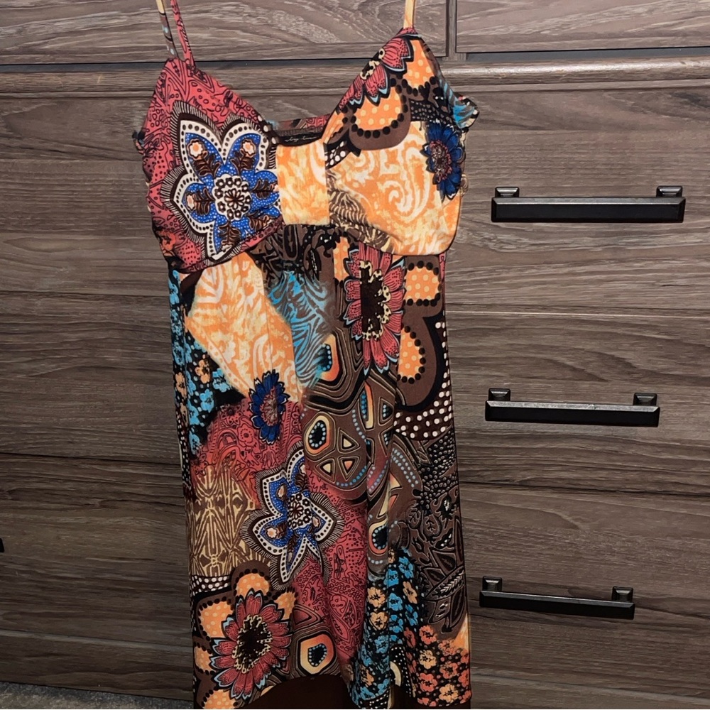 City Triangle Print Dress / Cover-Up